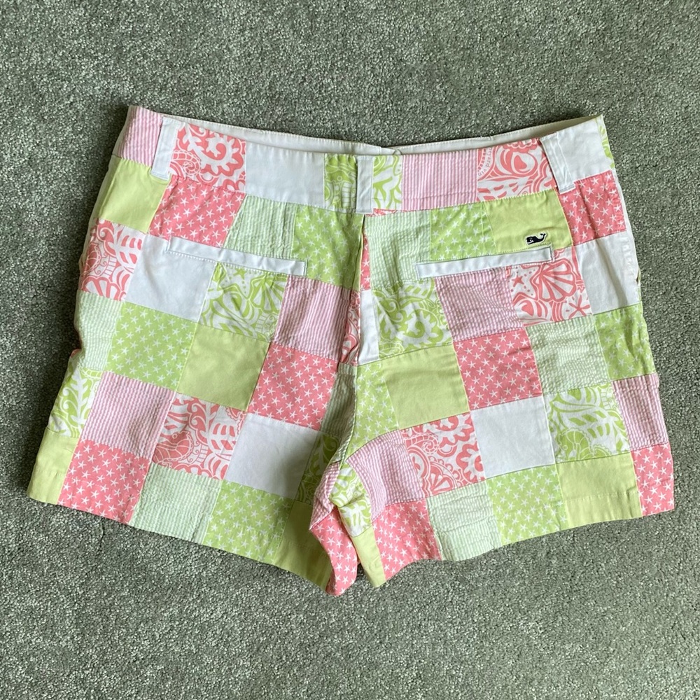 Vineyard Vines Patchwork Pink, Lime & White Women… - image 3